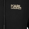 Bluza Karl Lagerfeld męska z kapturem czarna bawełniana złote logo